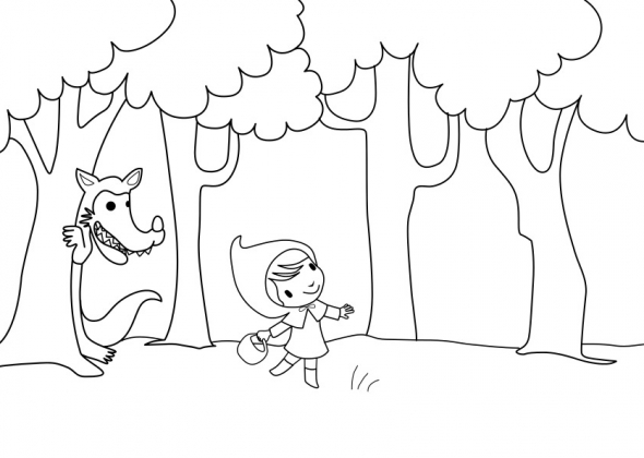 Free printable Little Red Riding Hood coloring page #49198 from Fairy Tales and Stories collection Free printable Little Red Riding Hood coloring page #49198 from Fairy Tales and Stories collection