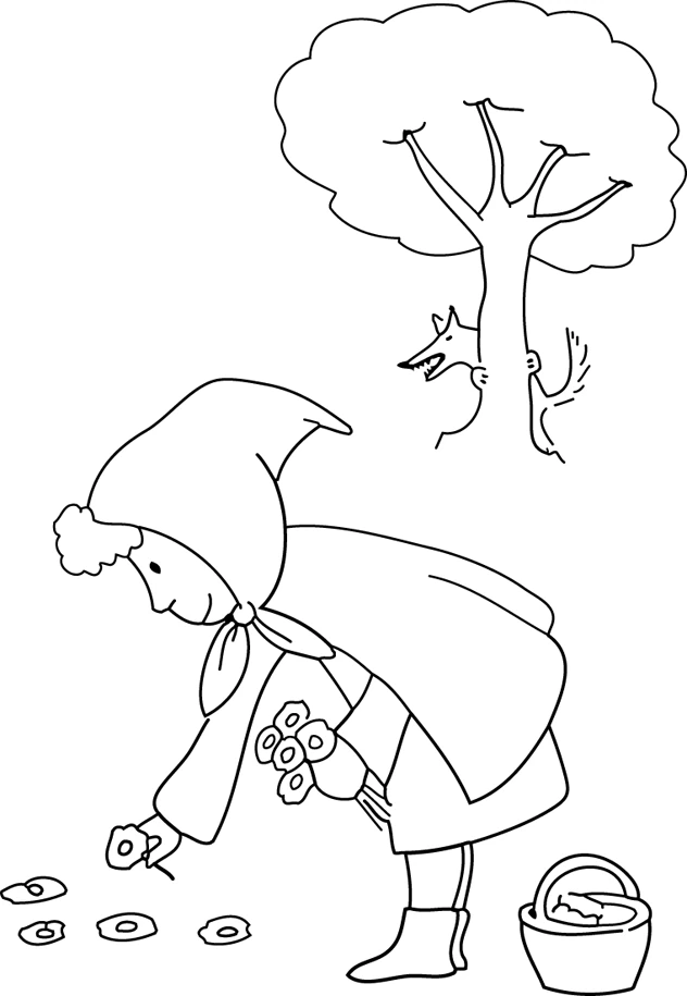 Free printable Little Red Riding Hood coloring page #49249 from Fairy Tales and Stories collection Free printable Little Red Riding Hood coloring page #49249 from Fairy Tales and Stories collection