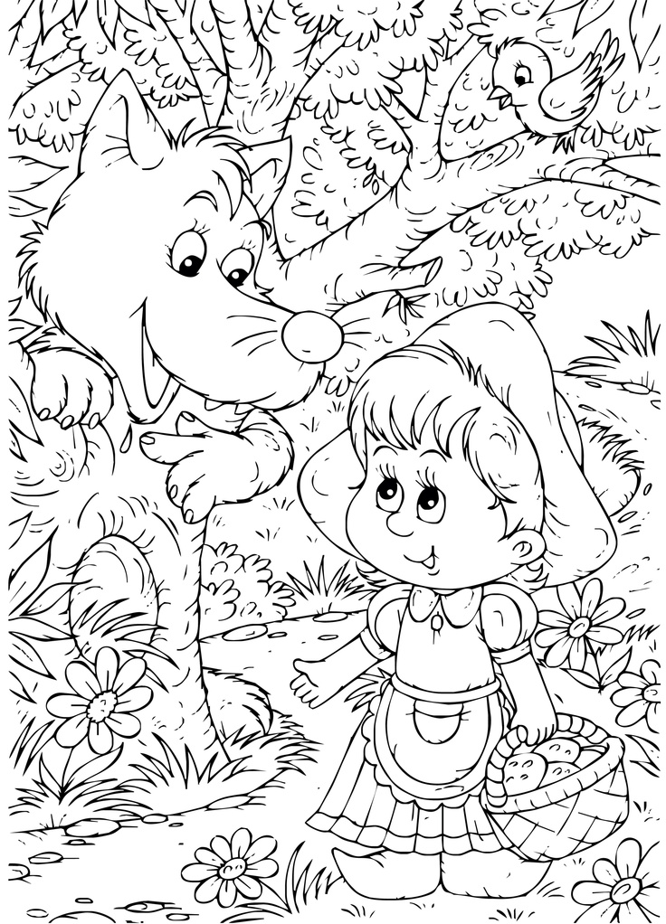 Free printable Little Red Riding Hood coloring page #49369 from Fairy Tales and Stories collection Free printable Little Red Riding Hood coloring page #49369 from Fairy Tales and Stories collection