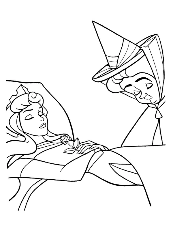 Free printable Sleeping Beauty coloring page #130725 from Fairy Tales and Stories collection