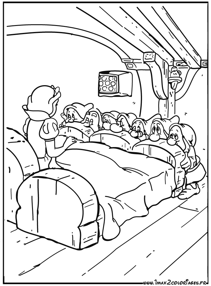 Free printable Snow White and the Seven Dwarfs coloring page #133835 from Fairy Tales and Stories collection