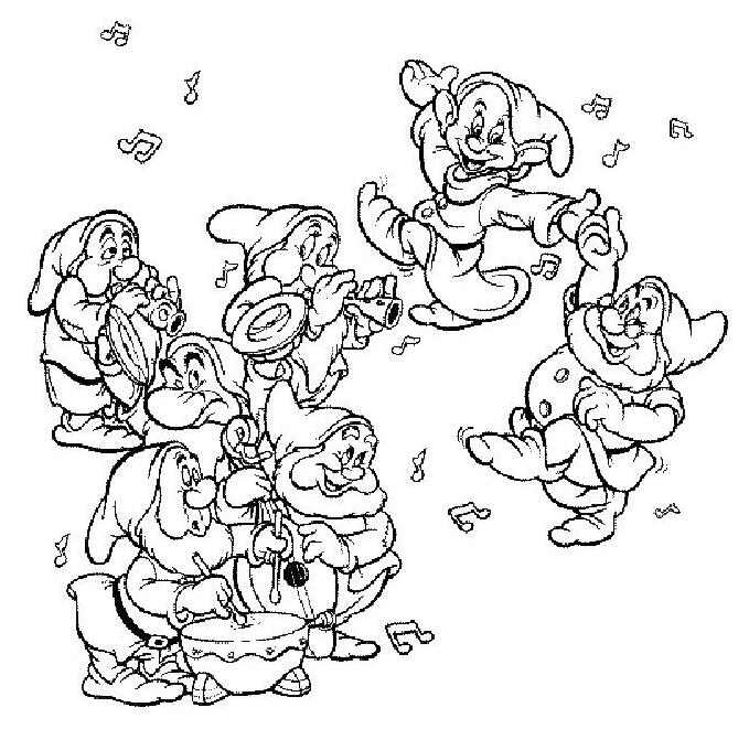 Free printable Snow White and the Seven Dwarfs coloring page #133836 from Fairy Tales and Stories collection