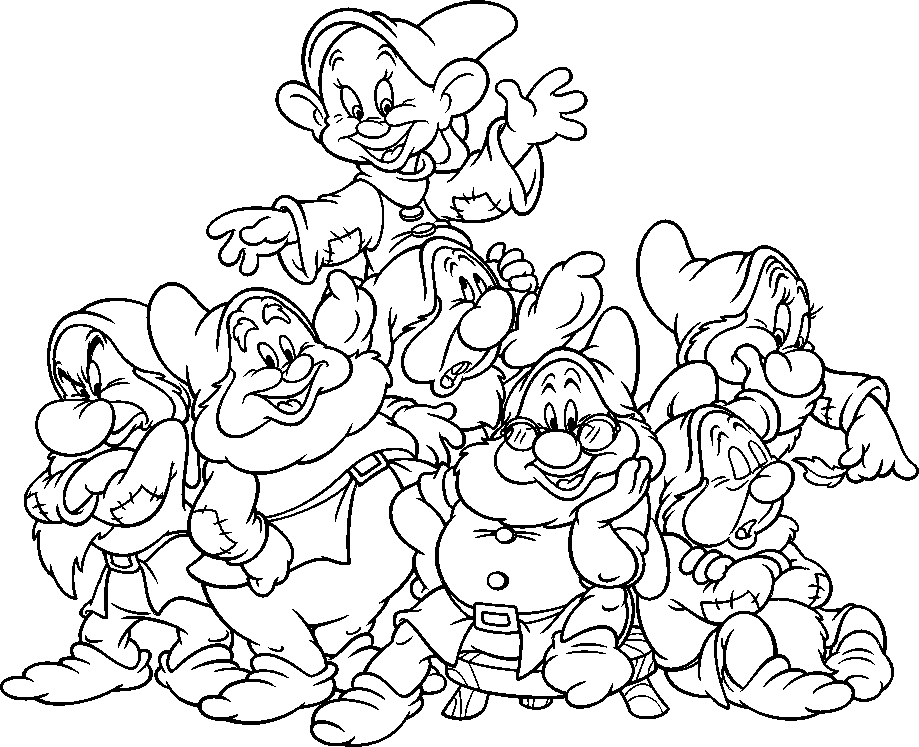 Free printable Snow White and the Seven Dwarfs coloring page #133869 from Fairy Tales and Stories collection