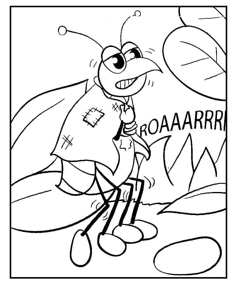 Coloring page: The Cicada and the Ant (Fairy Tales and Stories) #191445 - Free Printable Coloring Pages