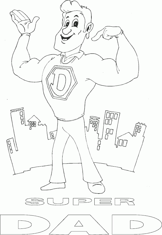 Free printable Dad coloring page #103501 from Family and Friends collection