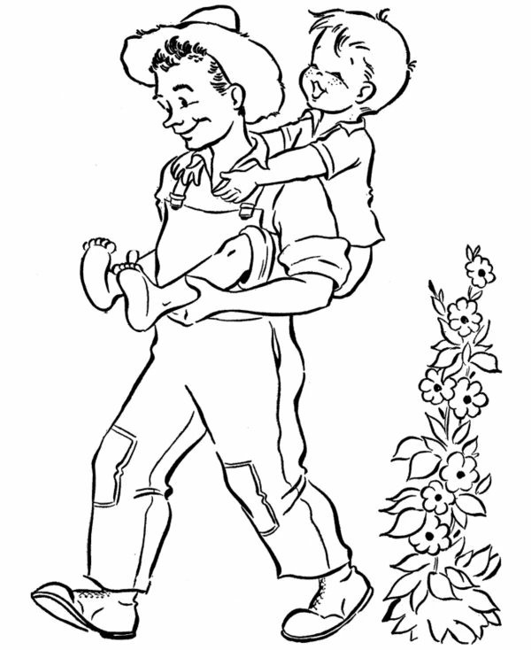Coloring page: Dad (Family and Friends) #103653 - Free Printable Coloring Pages