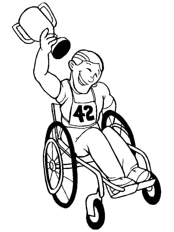 Free printable Disabled Person coloring page #98417 from Family and Friends collection