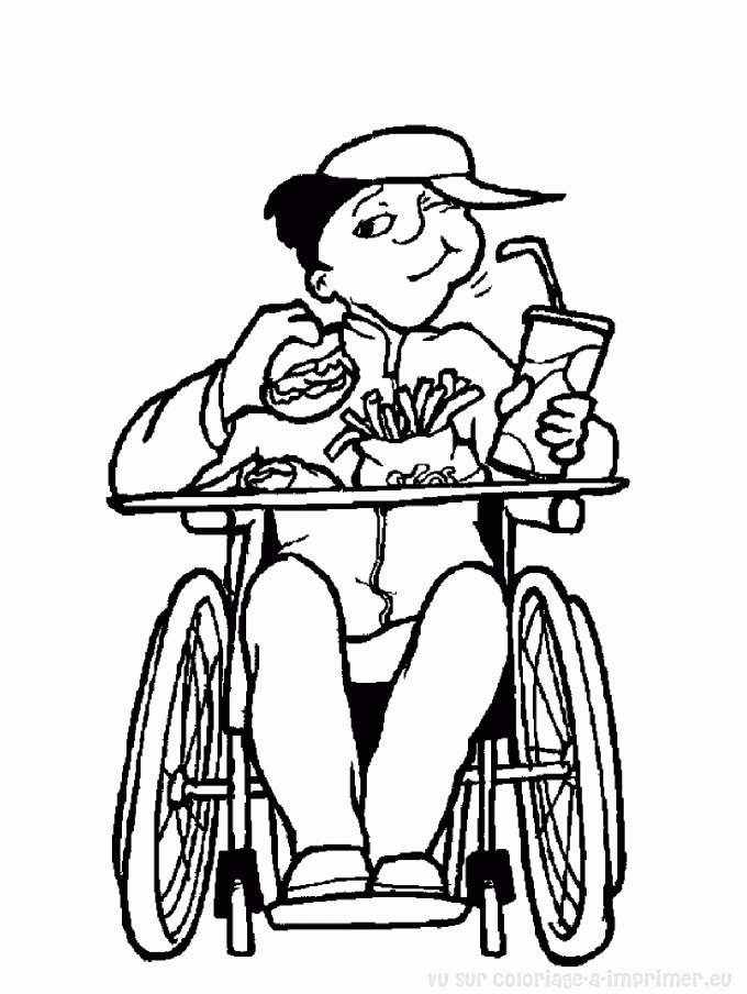 Free printable Disabled Person coloring page #98441 from Family and Friends collection