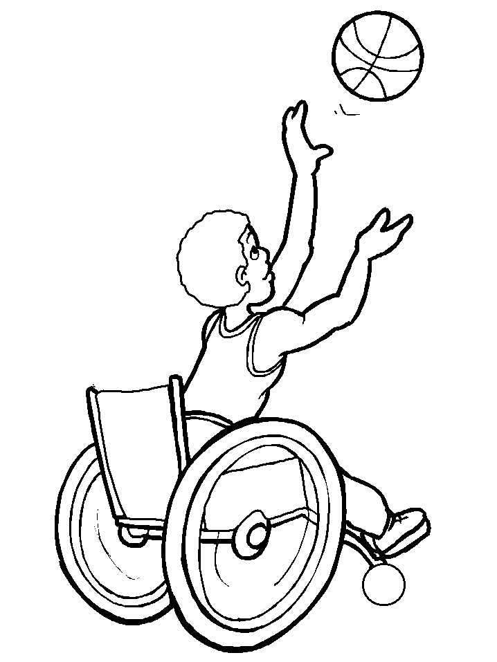 Free printable Disabled Person coloring page #98518 from Family and Friends collection
