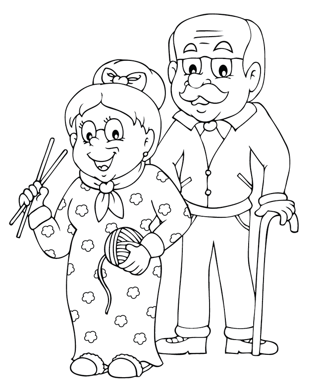 Free printable Grandparents coloring page #150620 from Family and Friends collection
