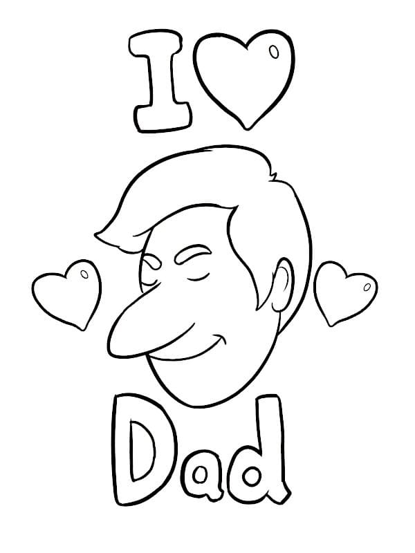 Free printable I Love You Dad coloring page #191632 from Family and Friends collection