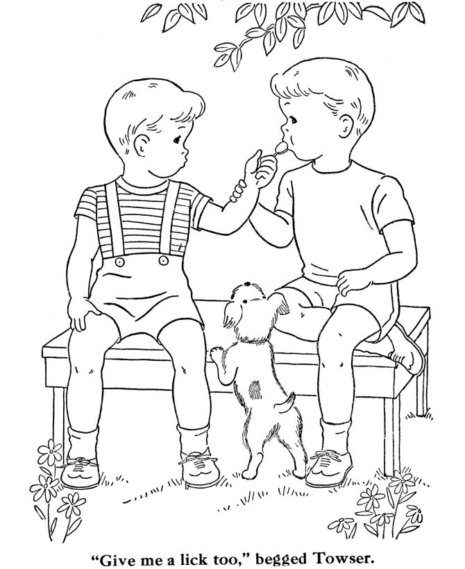 Coloring page: Little Boy (Family and Friends) #97423 - Free Printable Coloring Pages
