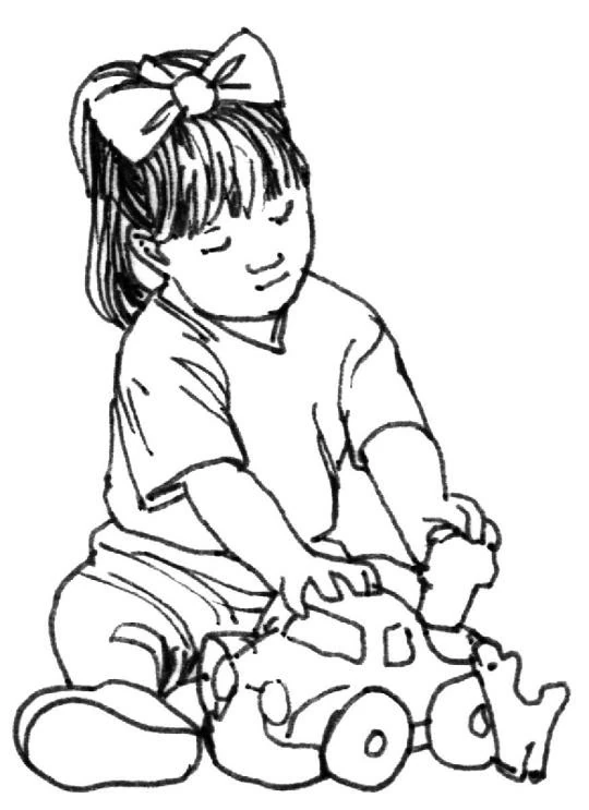 Free printable Little Girl coloring page #96560 from Family and Friends collection