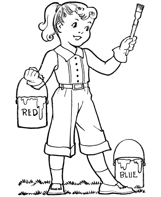 Free printable Little Girl coloring page #96563 from Family and Friends collection