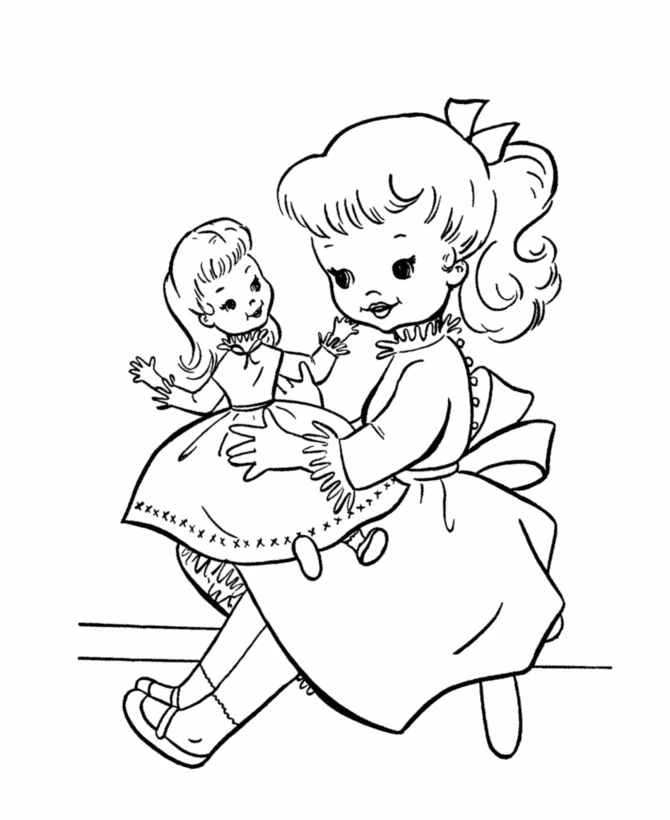 Coloring page: Little Girl (Family and Friends) #96656 - Free Printable Coloring Pages