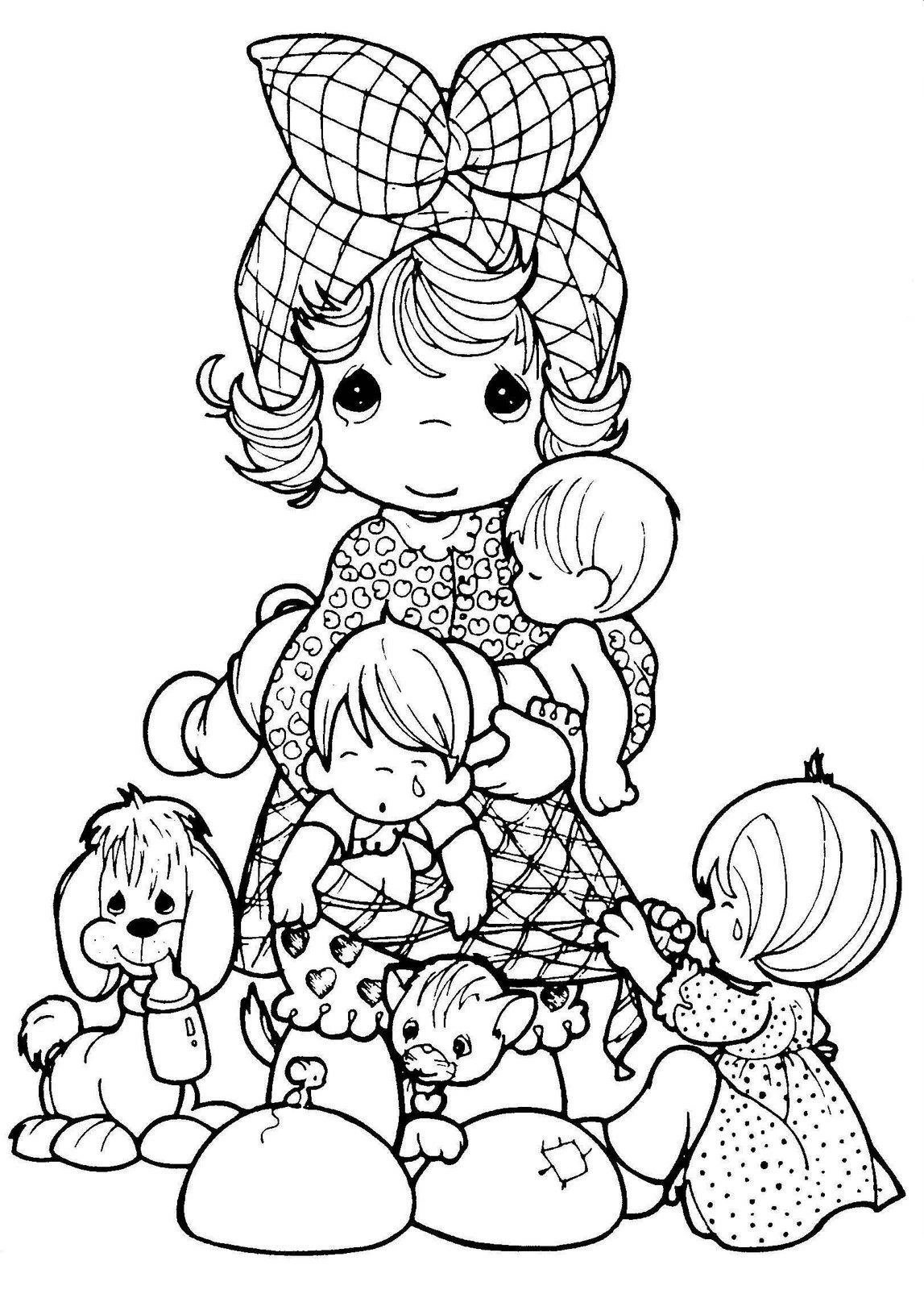 Coloring page: Mom (Family and Friends) #101307 - Free Printable Coloring Pages