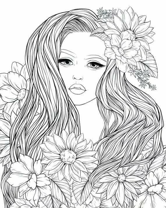 Coloring page: Teen Girl (Family and Friends) #194483 - Free Printable Coloring Pages
