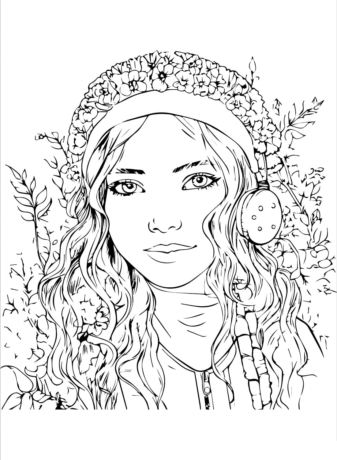 Coloring page: Teen Girl (Family and Friends) #194497 - Free Printable Coloring Pages