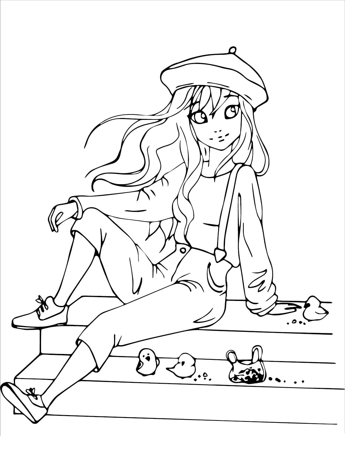 Coloring page: Teen Girl (Family and Friends) #194505 - Free Printable Coloring Pages