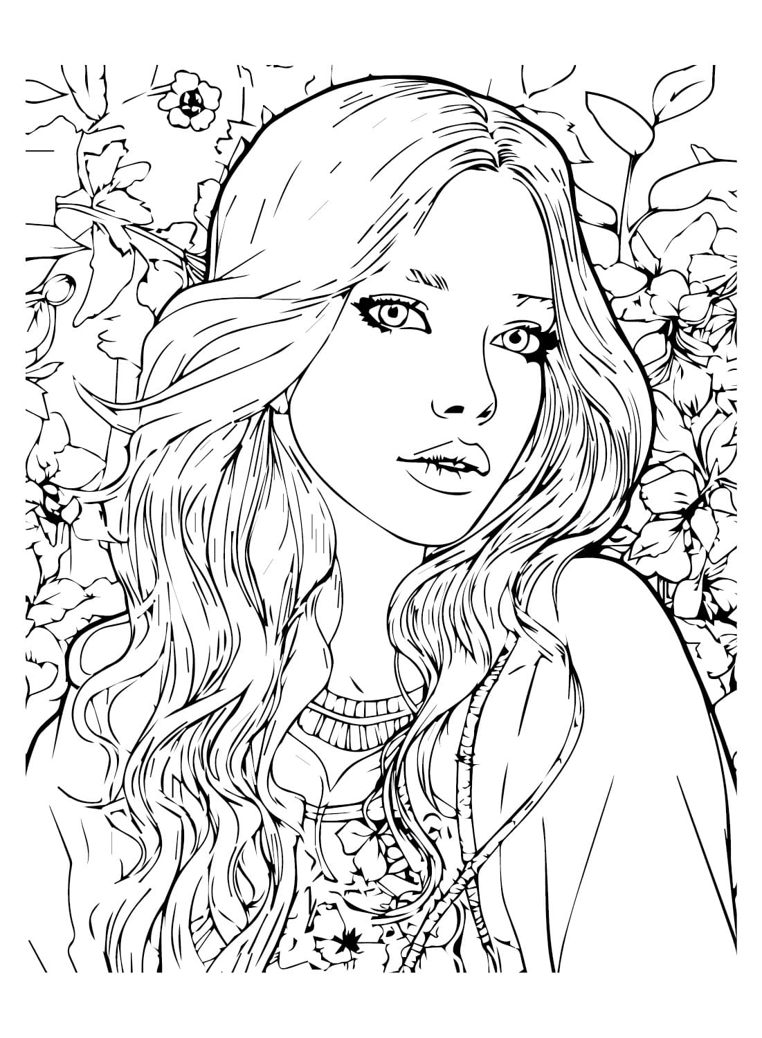 Coloring page: Teen Girl (Family and Friends) #194506 - Free Printable Coloring Pages
