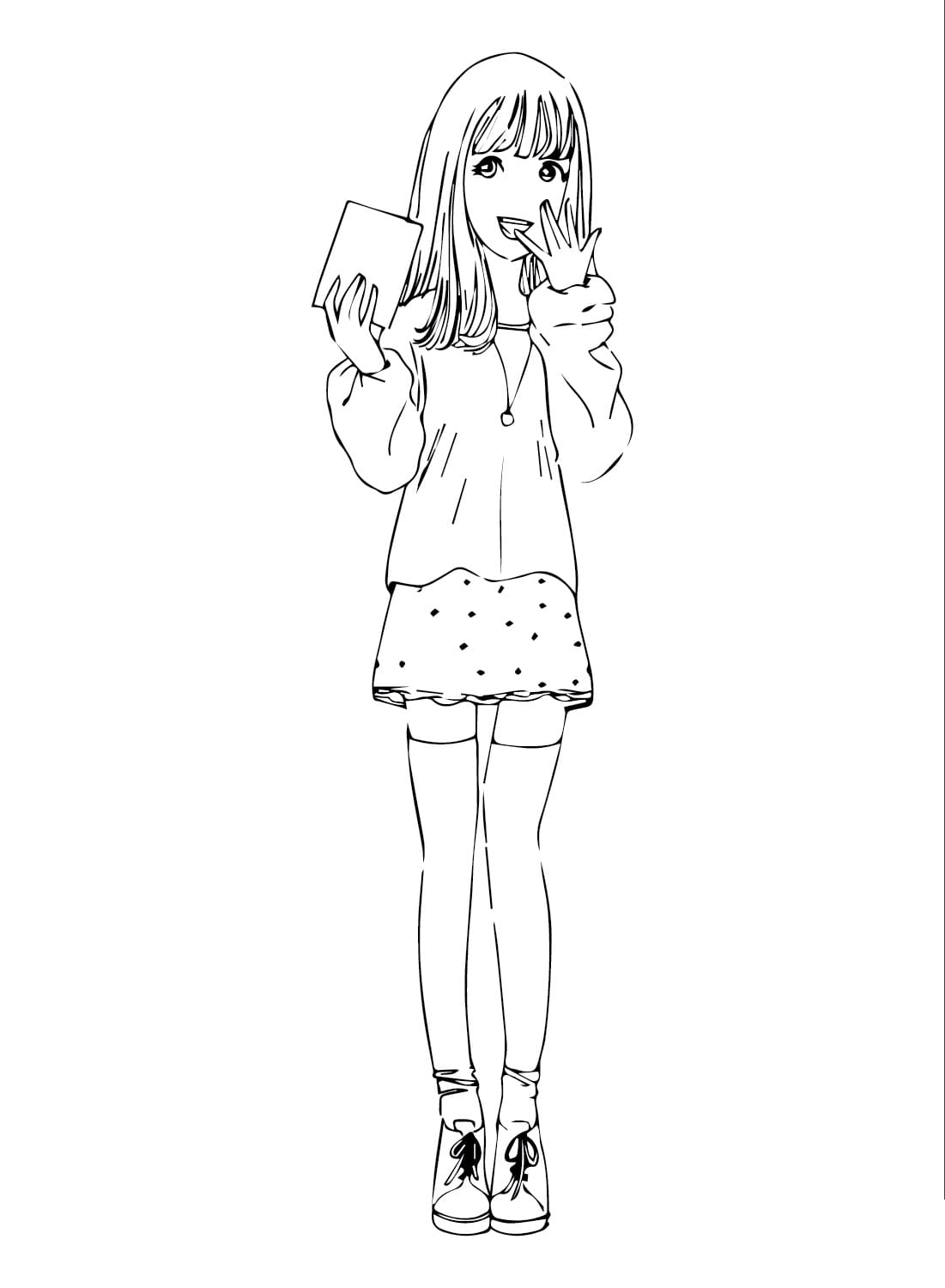 Coloring page: Teen Girl (Family and Friends) #194509 - Free Printable Coloring Pages