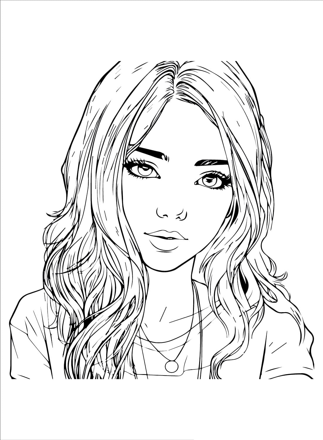 Coloring page: Teen Girl (Family and Friends) #194513 - Free Printable Coloring Pages