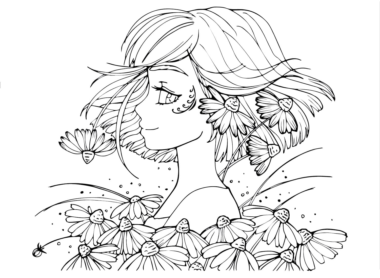 Coloring page: Teen Girl (Family and Friends) #194514 - Free Printable Coloring Pages