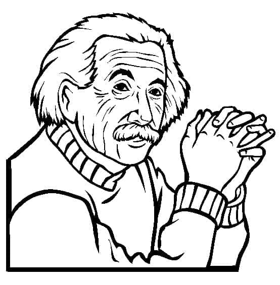 Free printable Albert Einstein coloring page #190725 from Famous people collection