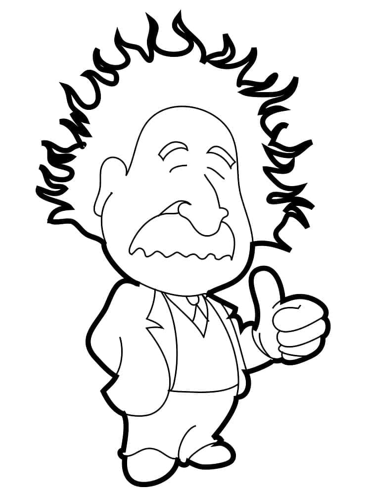 Free printable Albert Einstein coloring page #190730 from Famous people collection