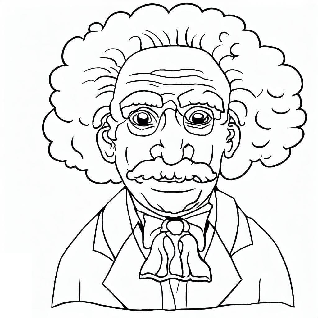 Free printable Albert Einstein coloring page #190731 from Famous people collection