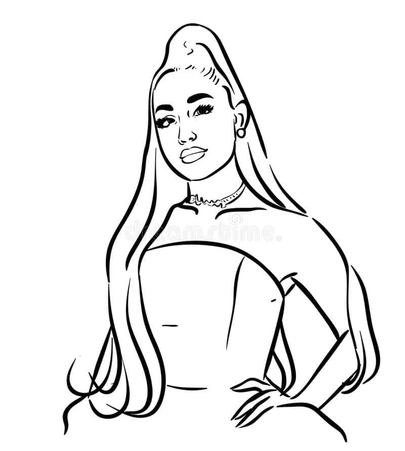 Free printable Ariana Grande coloring page #214378 from Famous people collection