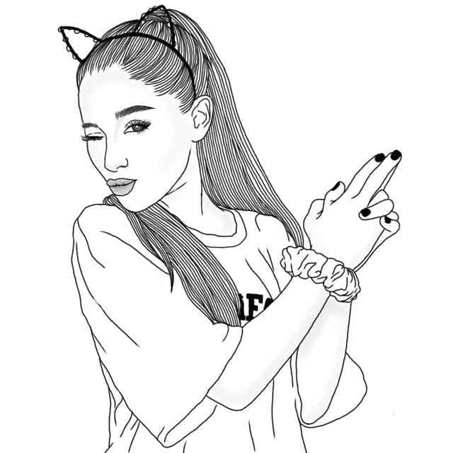 Free printable Ariana Grande coloring page #214380 from Famous people collection Free printable Ariana Grande coloring page #214380 from Famous people collection