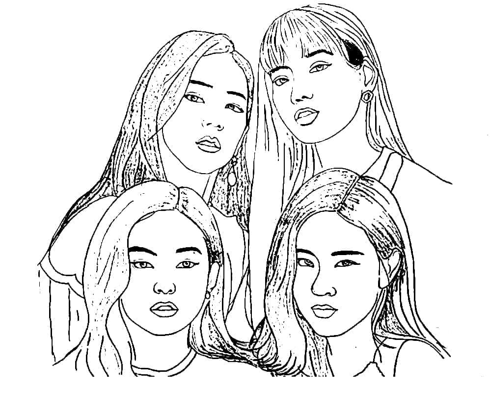 Free printable BLACKPINK coloring page #211385 from Famous people collection