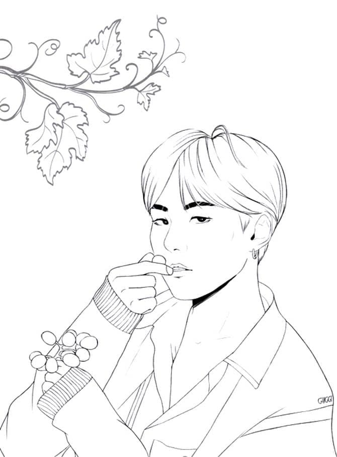 Free printable BTS coloring page #202352 from Famous people collection