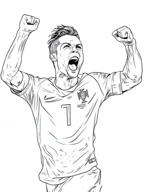 Free printable Cristiano Ronaldo coloring page #217375 from Famous people collection