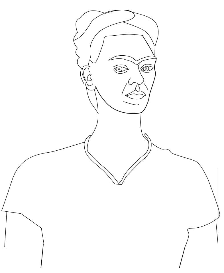 Free printable Frida Kahlo coloring page #173539 from Famous people collection Free printable Frida Kahlo coloring page #173539 from Famous people collection