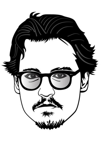 Coloring page: Johnny Depp (Famous People) #123657 - Free Printable Coloring Pages