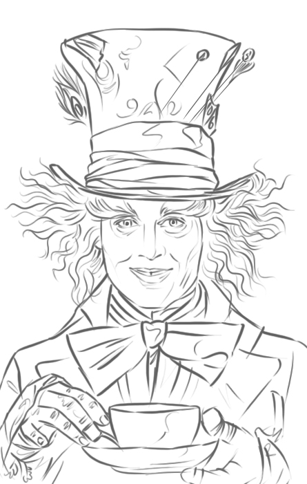 Coloring page: Johnny Depp (Famous People) #123660 - Free Printable Coloring Pages