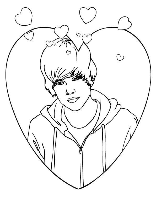 Coloring page: Justin Bieber (Famous people) #122434 - Free Printable Coloring Pages