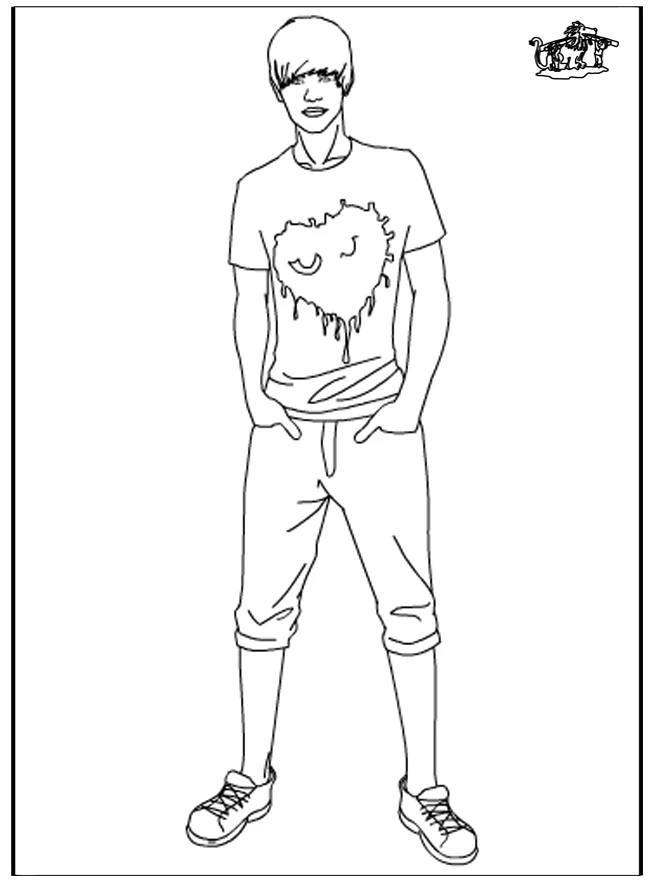 Free printable Justin Bieber coloring page #122449 from Famous people collection