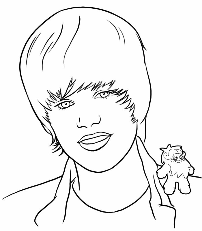 Free printable Justin Bieber coloring page #122468 from Famous people collection