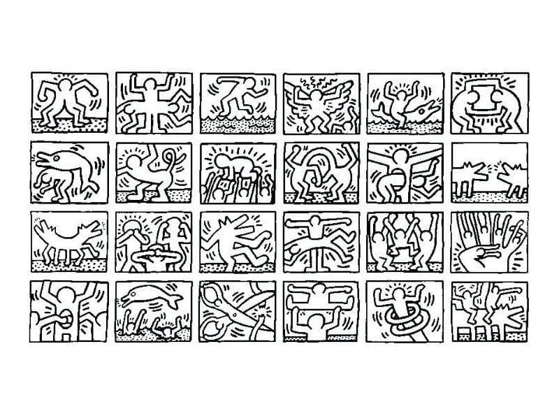 Free printable Keith Haring coloring page #180594 from Famous people collection Free printable Keith Haring coloring page #180594 from Famous people collection