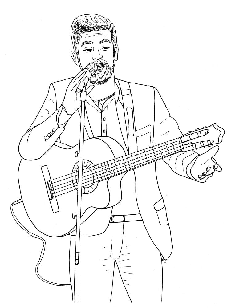 Free printable Kendji Girac coloring page #191269 from Famous people collection