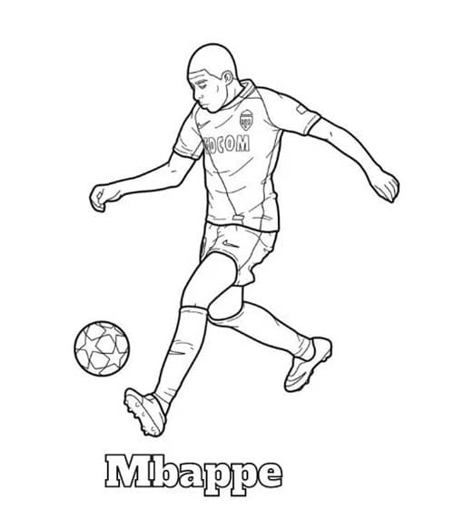 Coloring page: Kylian Mbappe (Famous people) #218351 - Free Printable Coloring Pages