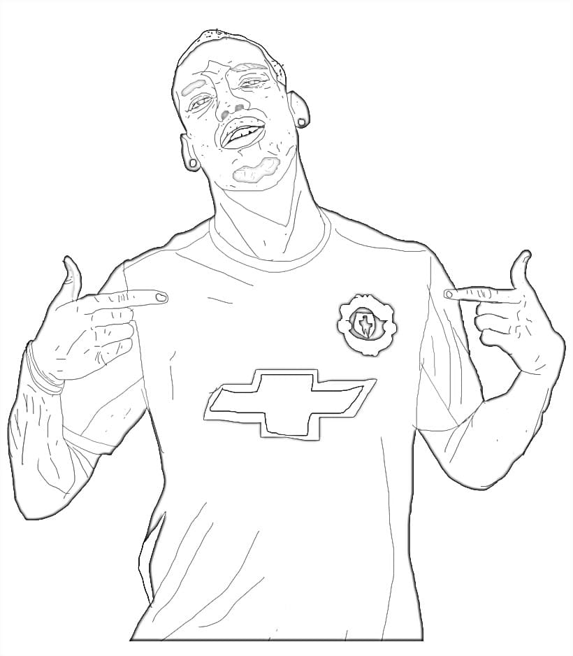 Free printable Paul Pogba coloring page #174713 from Famous people collection