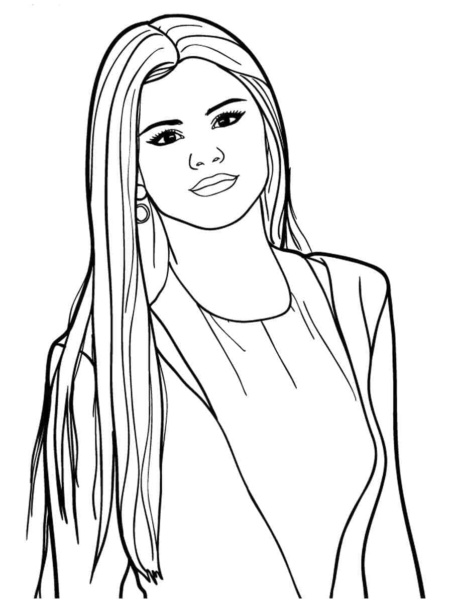 Coloring page: Selena Gomez (Famous people) #214823 - Free Printable Coloring Pages