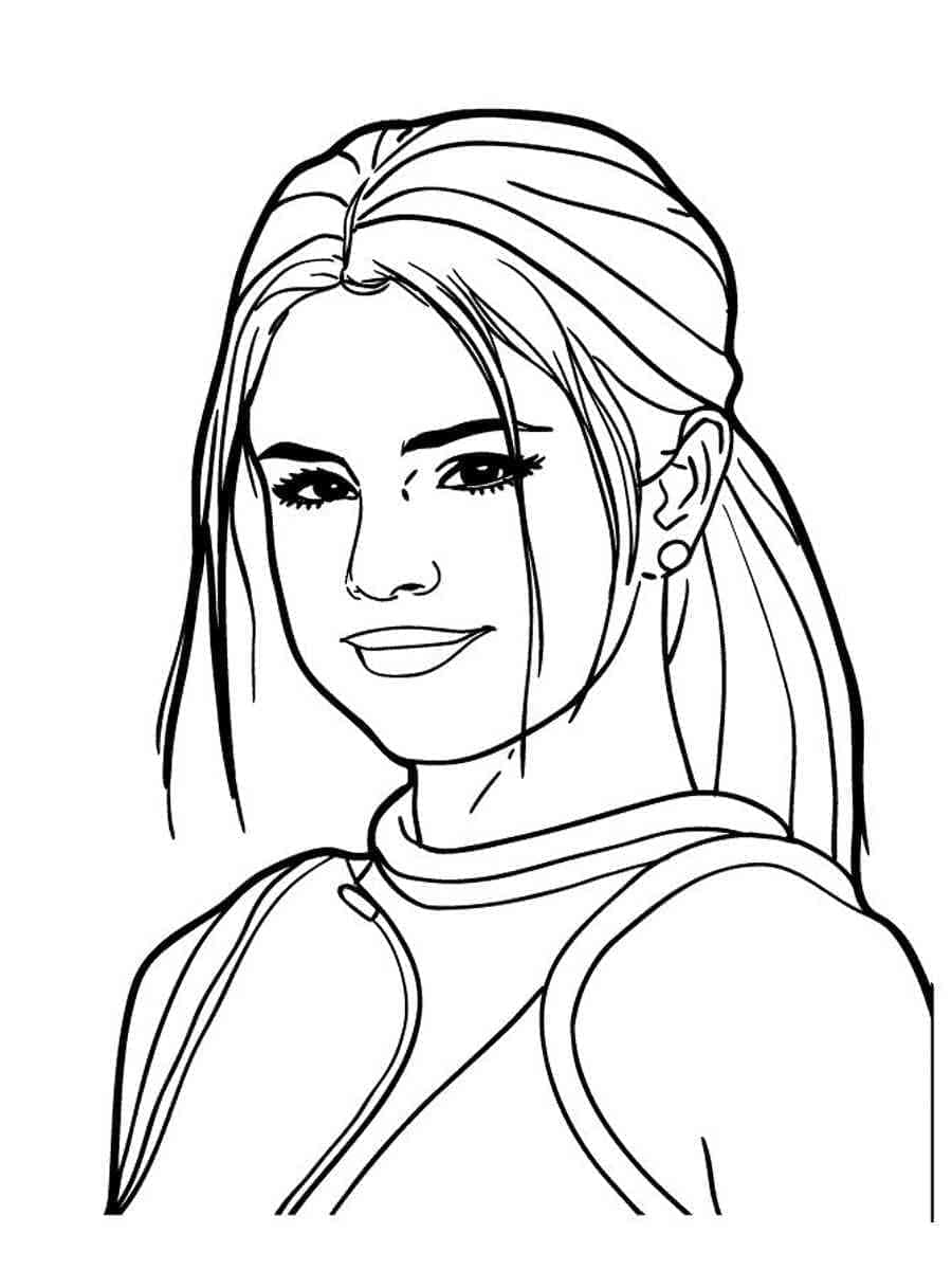 Coloring page: Selena Gomez (Famous people) #214827 - Free Printable Coloring Pages