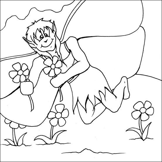Coloring page: Fairy (Fantasy and Adventure Characters) #96038 - Free Printable Coloring Pages