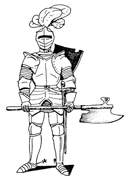 Coloring page: Knight (Fantasy and Adventure Characters) #86911 - Free Printable Coloring Pages