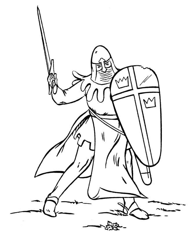 Coloring page: Knight (Fantasy and Adventure Characters) #86937 - Free Printable Coloring Pages